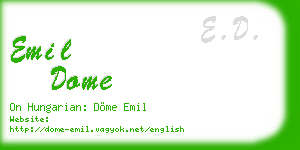 emil dome business card