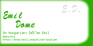 emil dome business card
